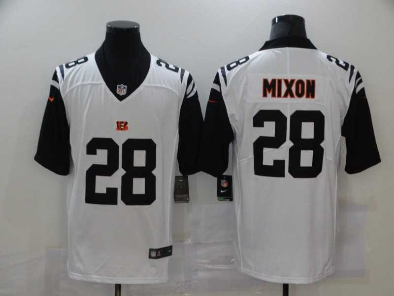 Nike Bengals 28 Joe Mixon White Color Rush Limited Jersey,We sell and wholesale Nike Bengals 28 Joe Mixon White Color Rush Limited Jersey on line form chian!